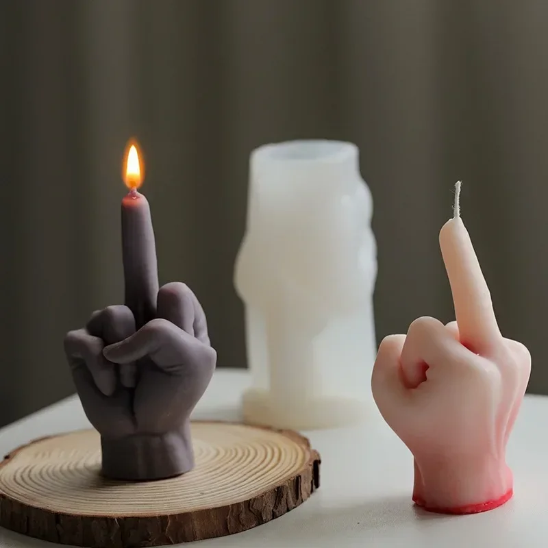 Resin Art Ideas With Pictures - 3D Middle Finger Silicone Mold for