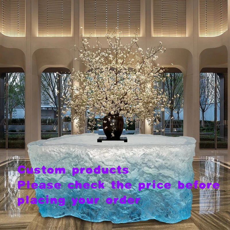 Resin Art Coffee Table - custom.Modern Minimalist Design Sculpted Irregular Shape