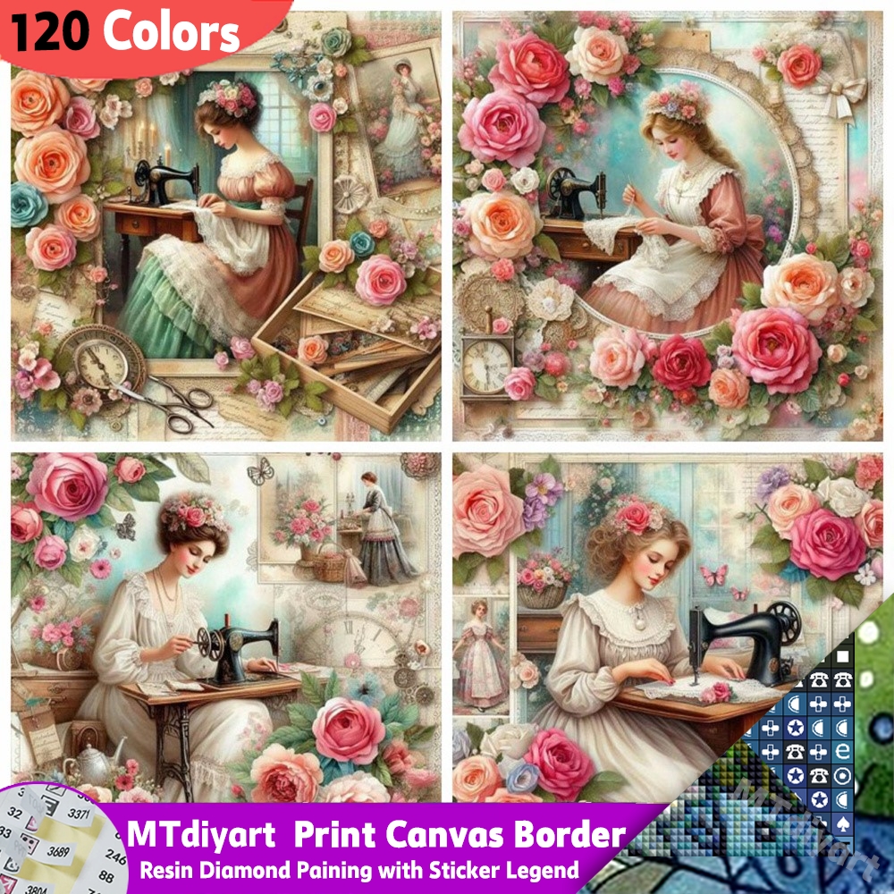 Resin Art With Rose - Flower Rose Resin 120 Colors Diamond