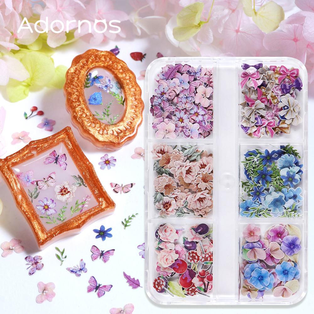 Resin Art Workshop - 180pcs/box Wood Pulp Flowers Chips Epoxy