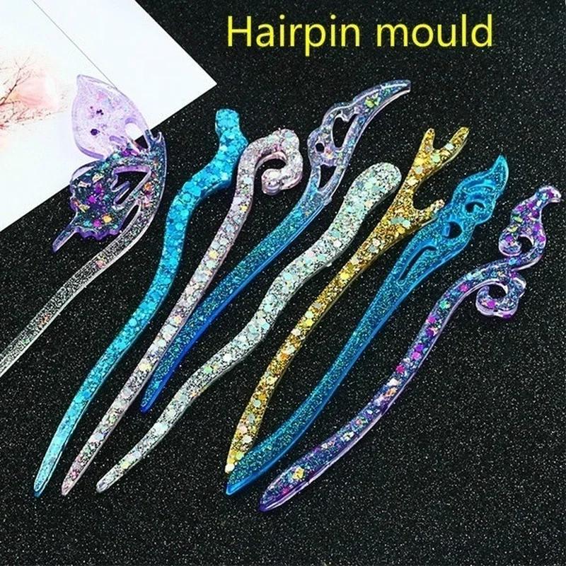 Resin Art Acrylic - New Transparent Hairpin Silicone Special Mould