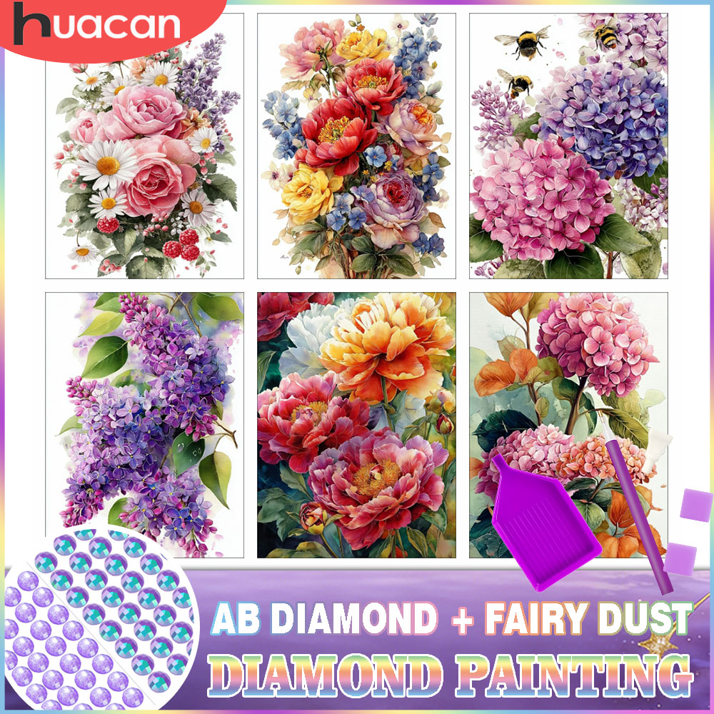 Resin Art With Rose - HUACAN Diamond Painting Kit Flower Rose