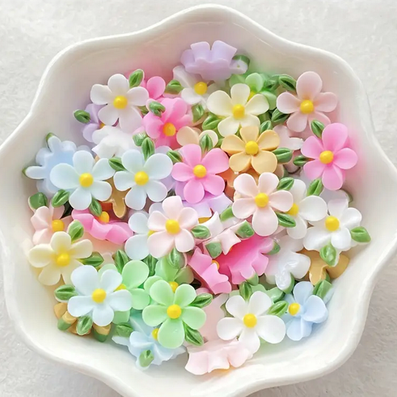 Resin Art With Rose - 60pcs Mixed Resin Mini Colorful roses