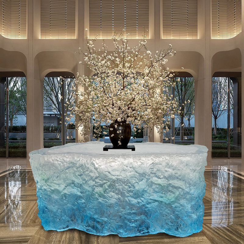 Resin Art Coffee Table - *Modern Minimalist Design Sculpted Irregular Shape