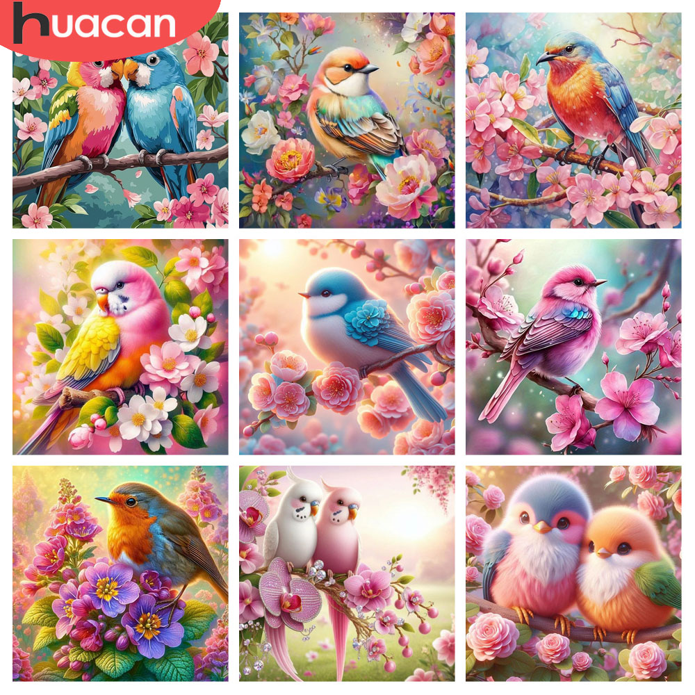 HUACAN Diamond Painting Bird F – обзор и цена Resin Art With Rose