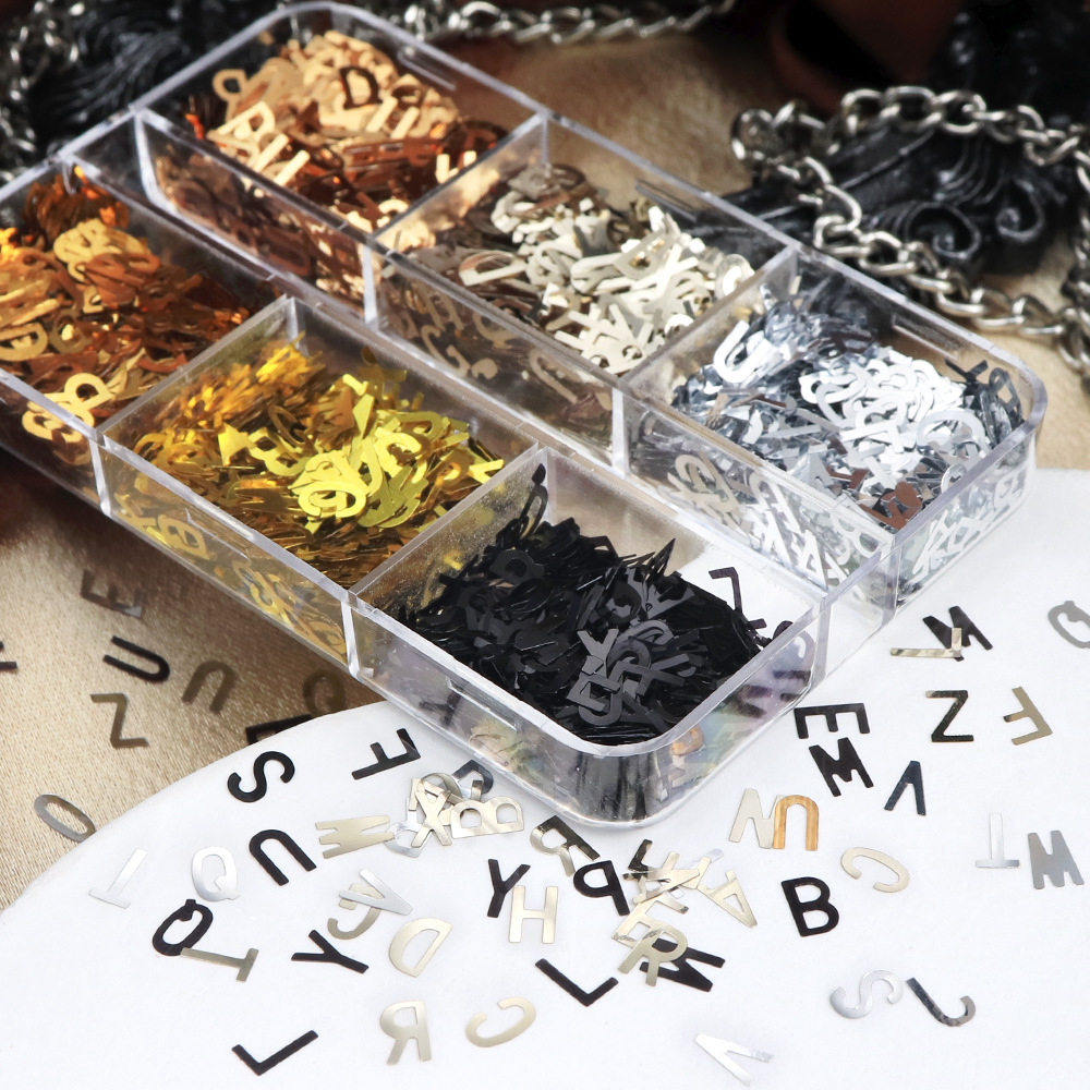 6-Grid Box Metallic Alphabet N – обзор и цена Resin Art Zone