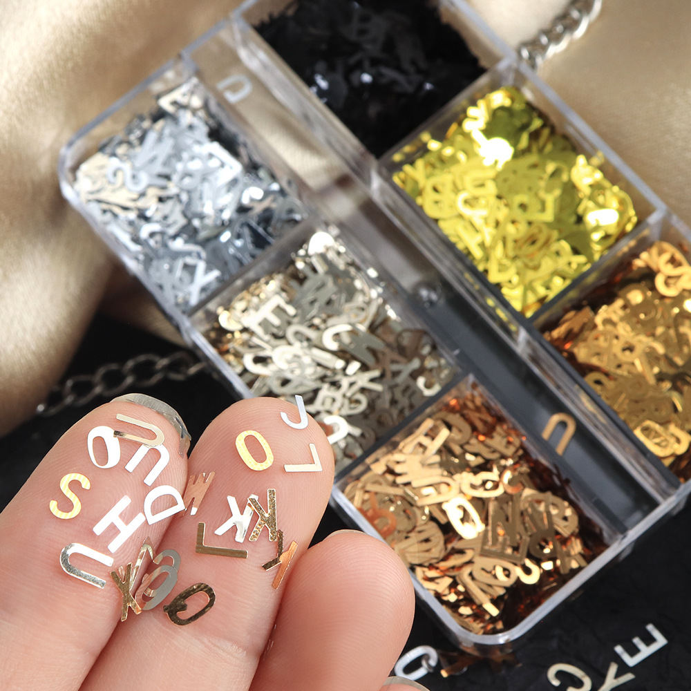 6-Grid Box Metallic Alphabet N – обзор и цена Resin Art Zone
