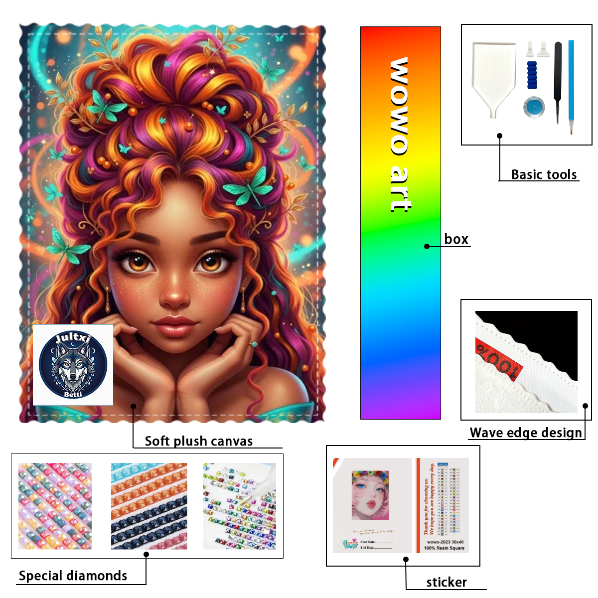 【Betti_ Diamond Art】Girl Cryst – обзор и цена Resin Art Acrylic