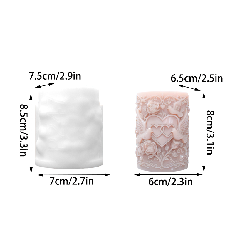 Double Heart Connected White D – обзор и цена Resin Art With Rose