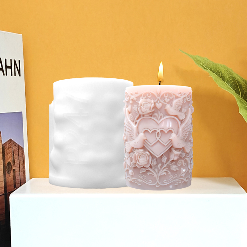 Double Heart Connected White D – обзор и цена Resin Art With Rose