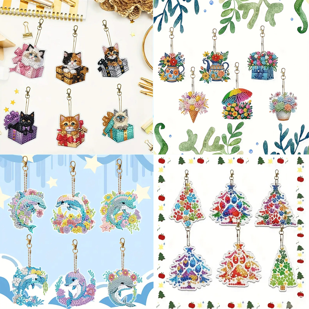 6-piece DIY Diamond Keychain - – обзор и цена Resin Art Supplies
