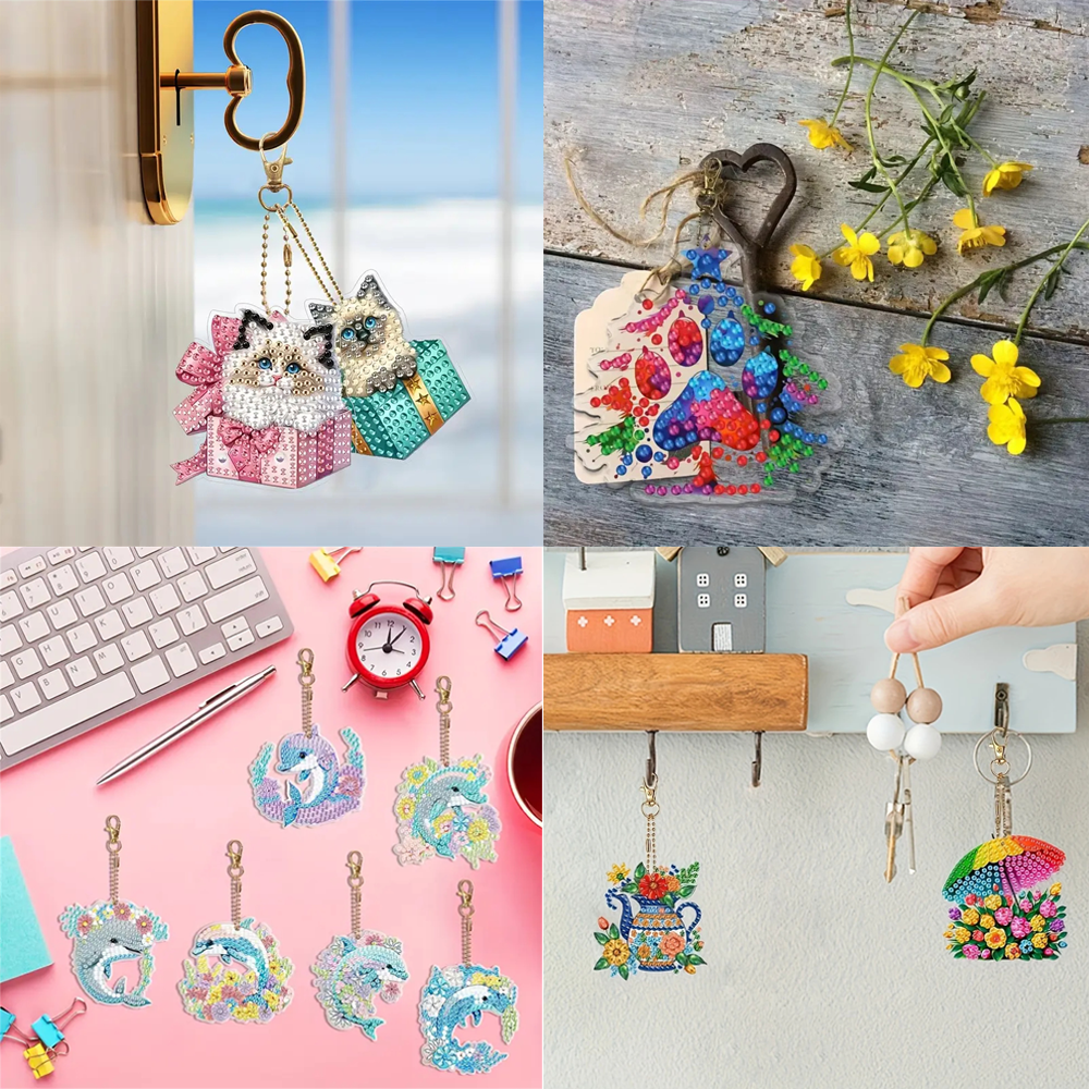 6-piece DIY Diamond Keychain - – обзор и цена Resin Art Supplies