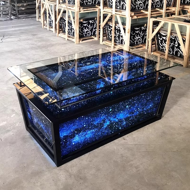 Luminous Tempered Glass Coffee – обзор и цена Resin Art Coffee Table