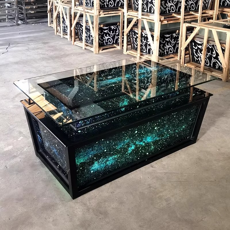 Luminous Tempered Glass Coffee – обзор и цена Resin Art Coffee Table