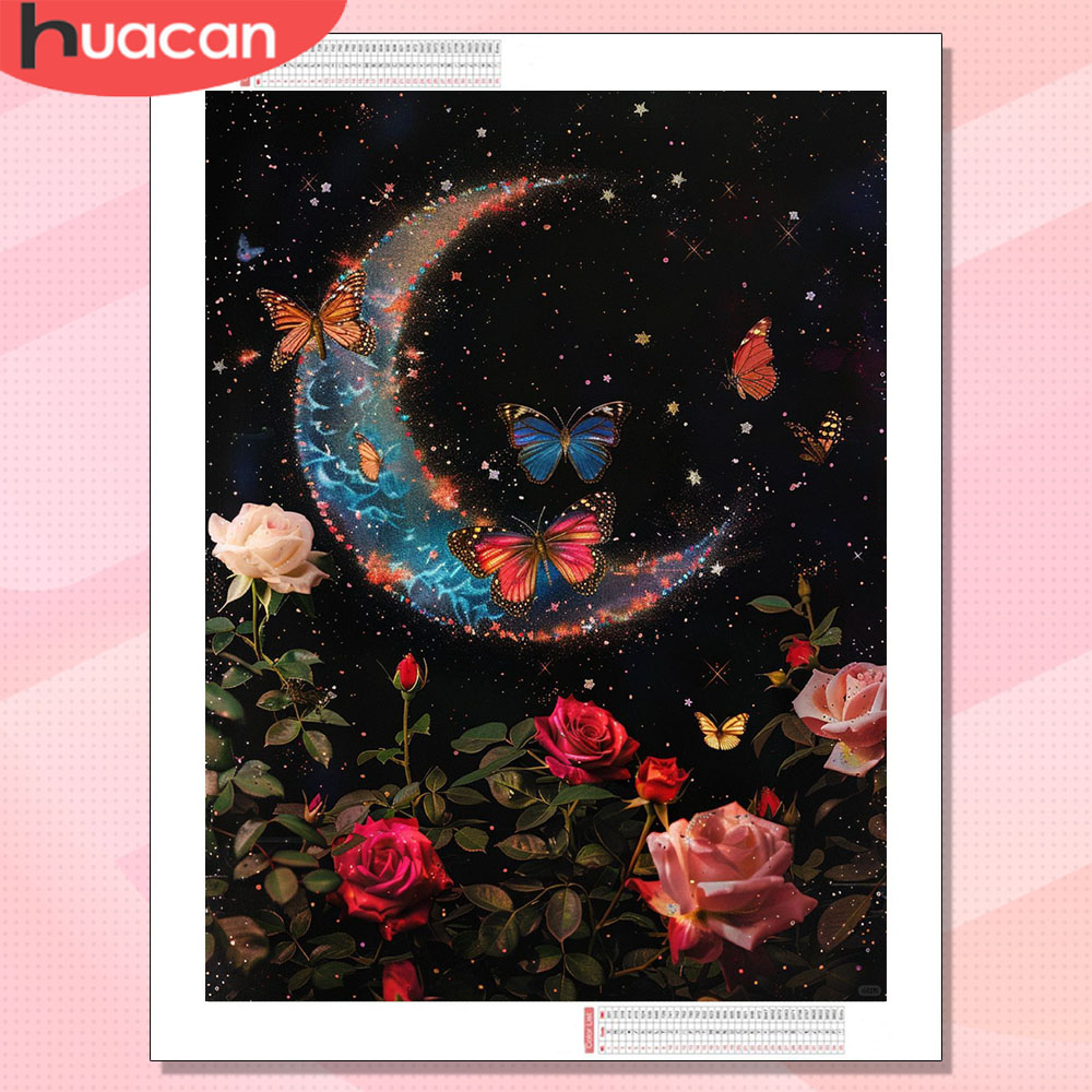 HUACAN Diamond Painting 5d Moo – обзор и цена Resin Art With Rose