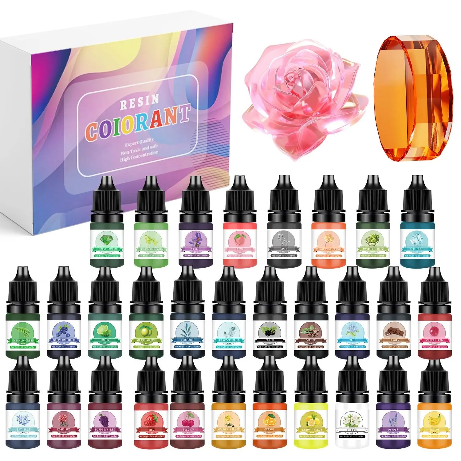 30Colors 5ml Epoxy Resin Pigme – обзор и цена Resin Art Acrylic