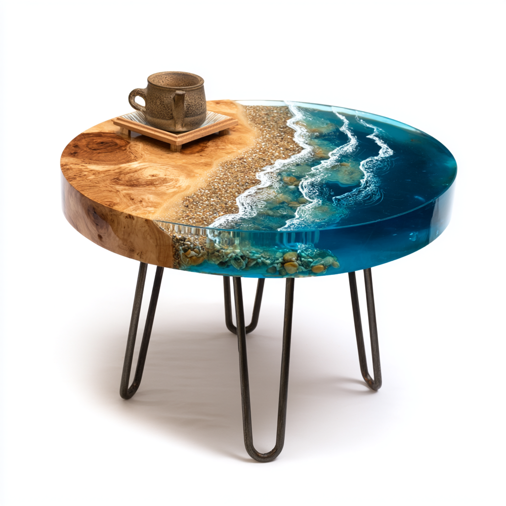 TT Epoxy resin river table cof – обзор и цена Resin Art Coffee Table