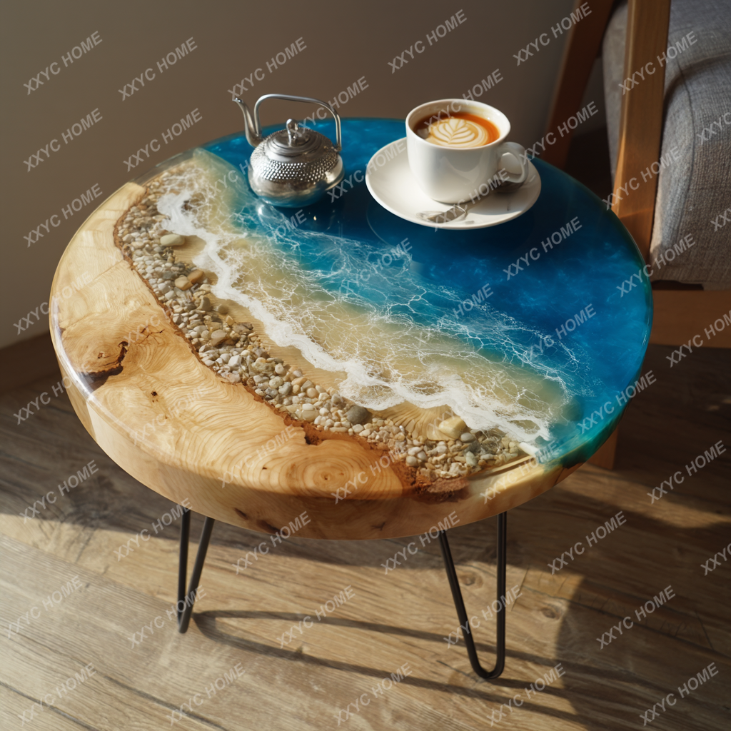 TT Epoxy resin river table cof – обзор и цена Resin Art Coffee Table
