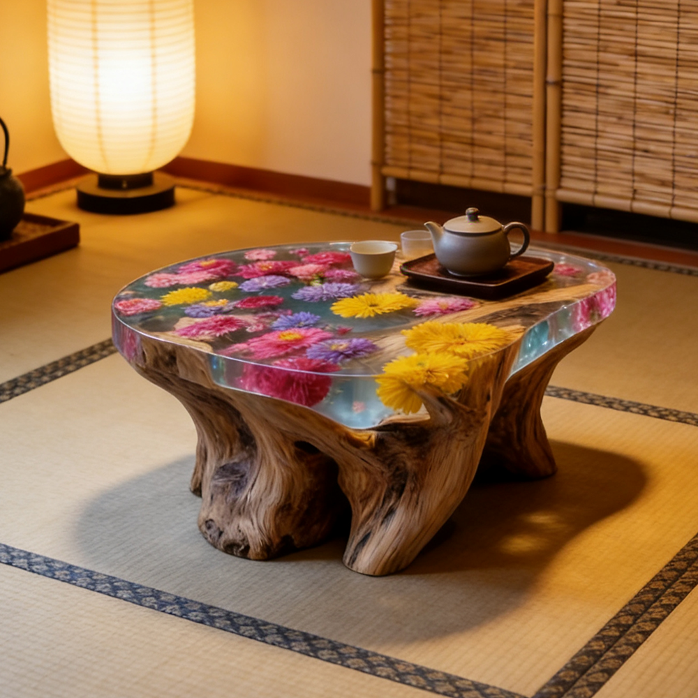 mnCustom Handmade Luxury Natur – обзор и цена Resin Art Coffee Table