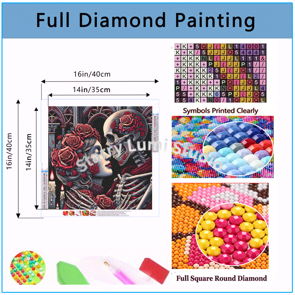 5D Diamond Painting Gothic Lad – обзор и цена Resin Art With Rose