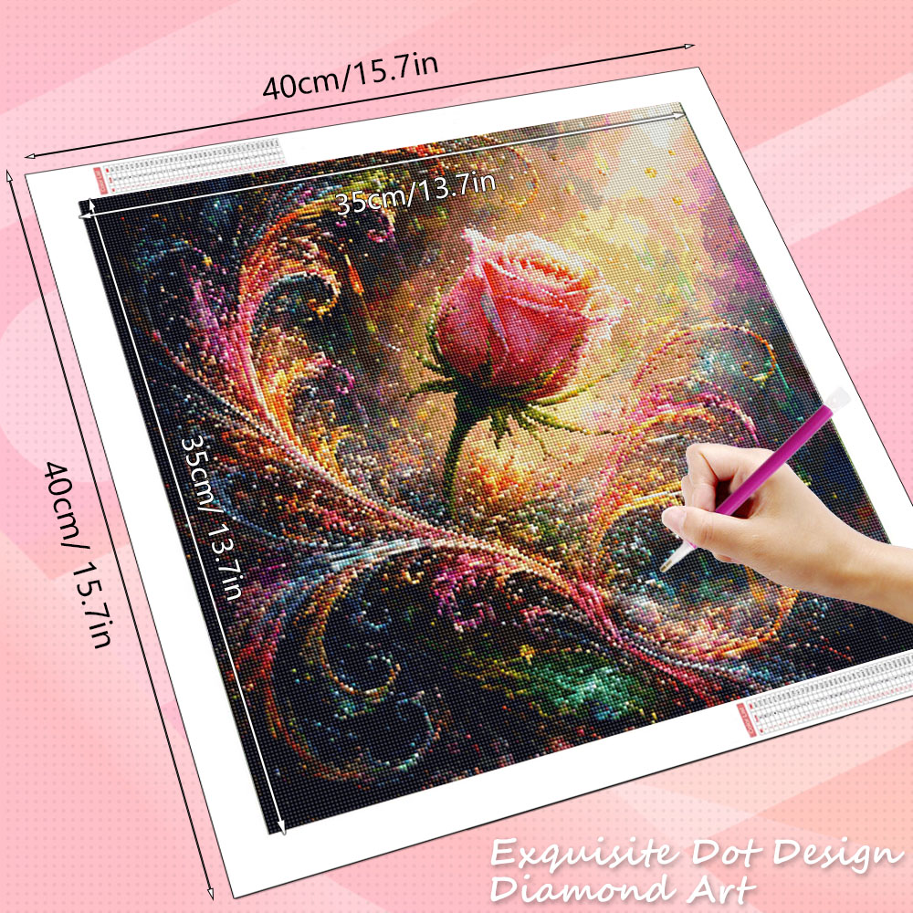 HUACAN Diamond Mosaic Rose Flo – обзор и цена Resin Art With Rose