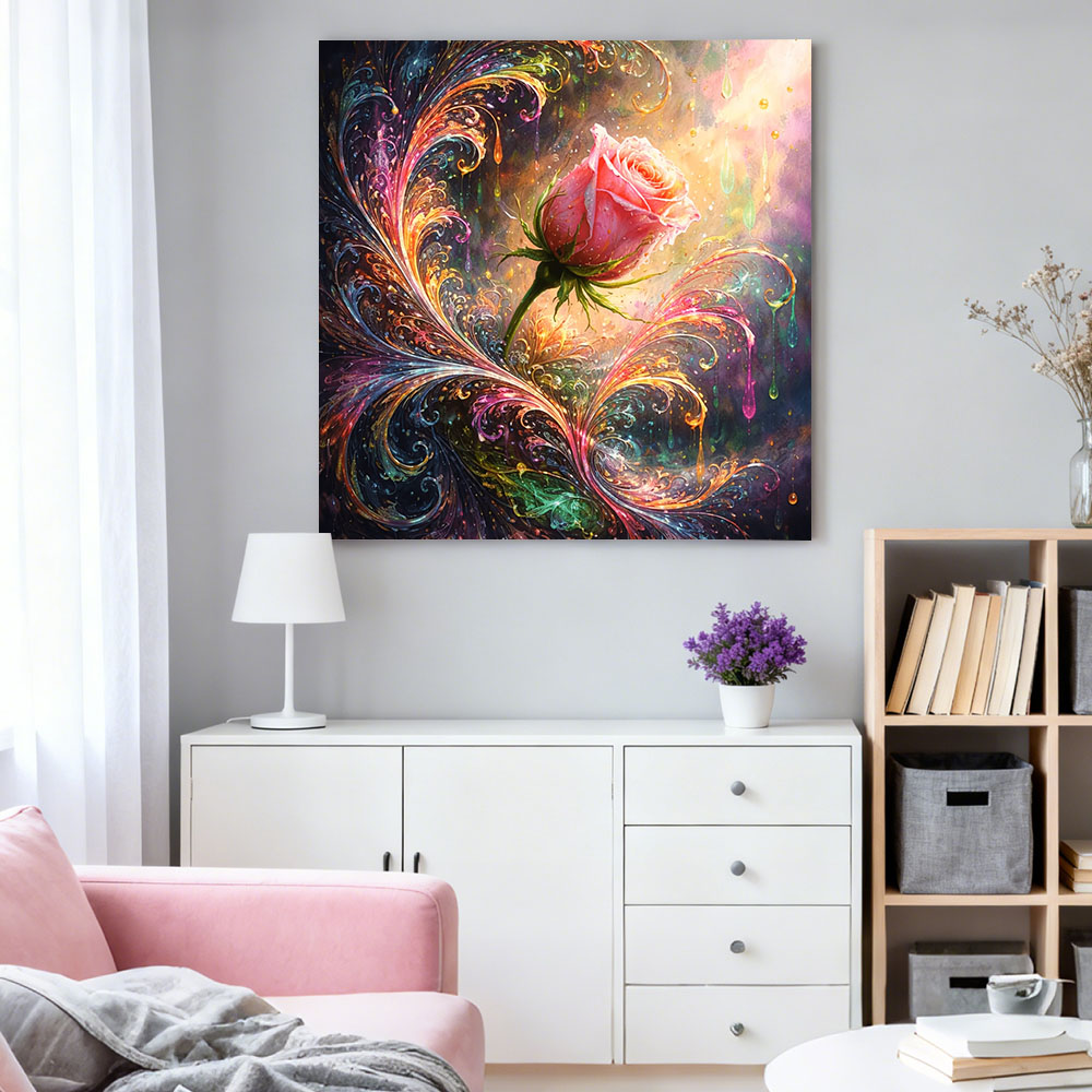 HUACAN Diamond Mosaic Rose Flo – обзор и цена Resin Art With Rose