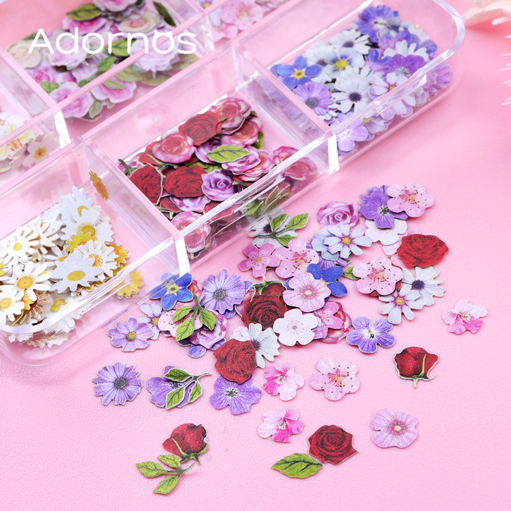 6 Grids Flowers Wood Pulp Chip – обзор и цена Resin Art With Rose