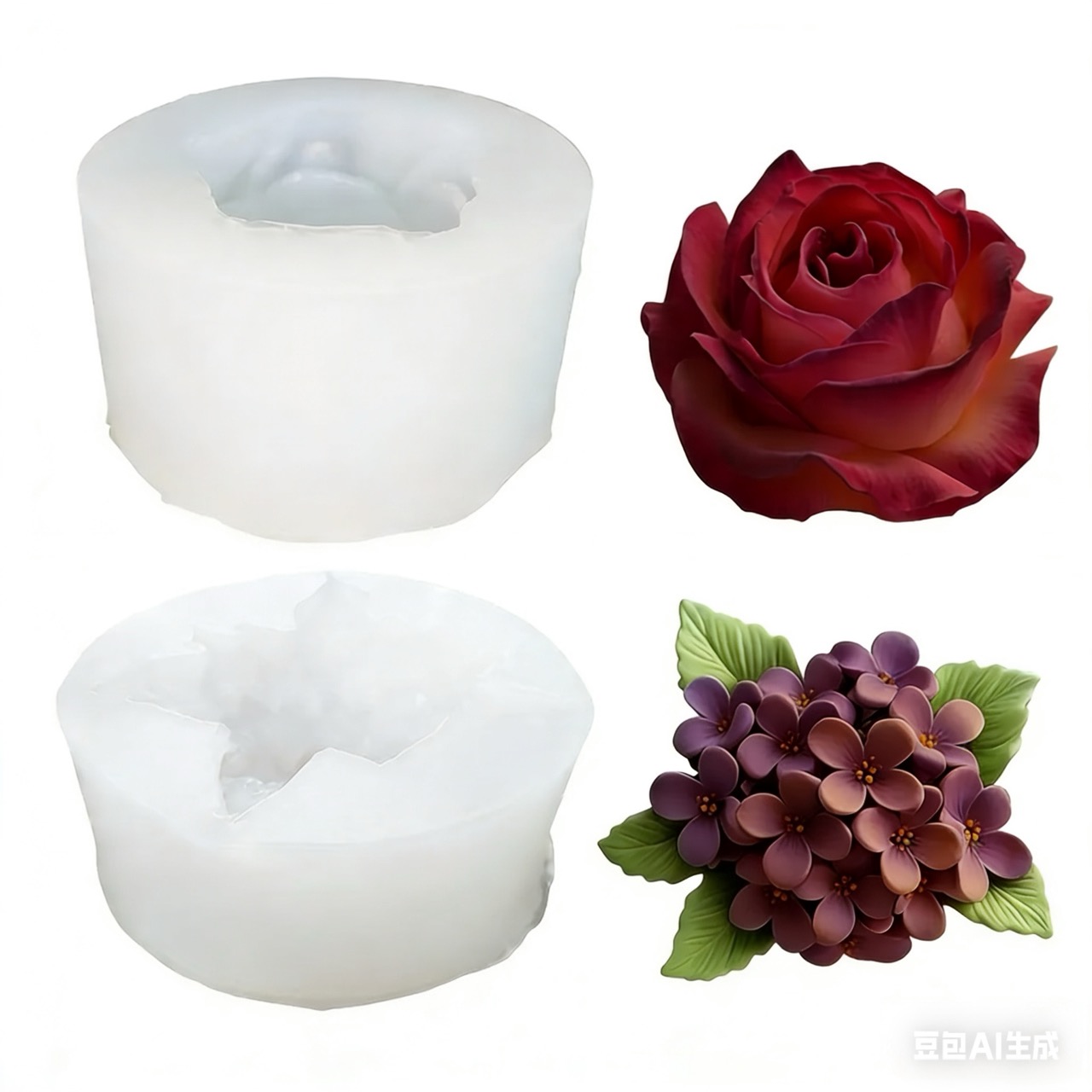 2-Piece 3D Rose and Lilac Sili – обзор и цена Resin Art With Rose