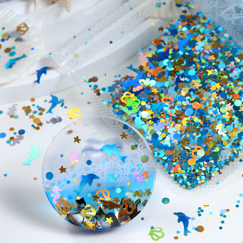 Dolphins Seahorses Glitter For – обзор и цена Resin Art Workshop