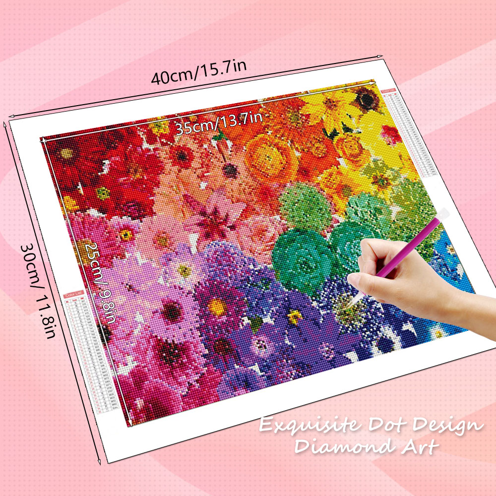 HUACAN Diamond Art Kits Flower – обзор и цена Resin Art With Rose