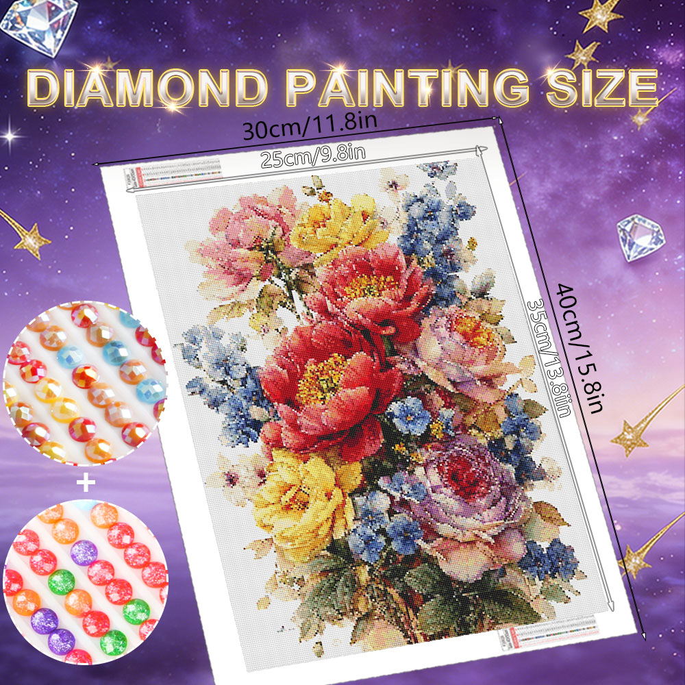 HUACAN Diamond Painting Kit Fl – обзор и цена Resin Art With Rose