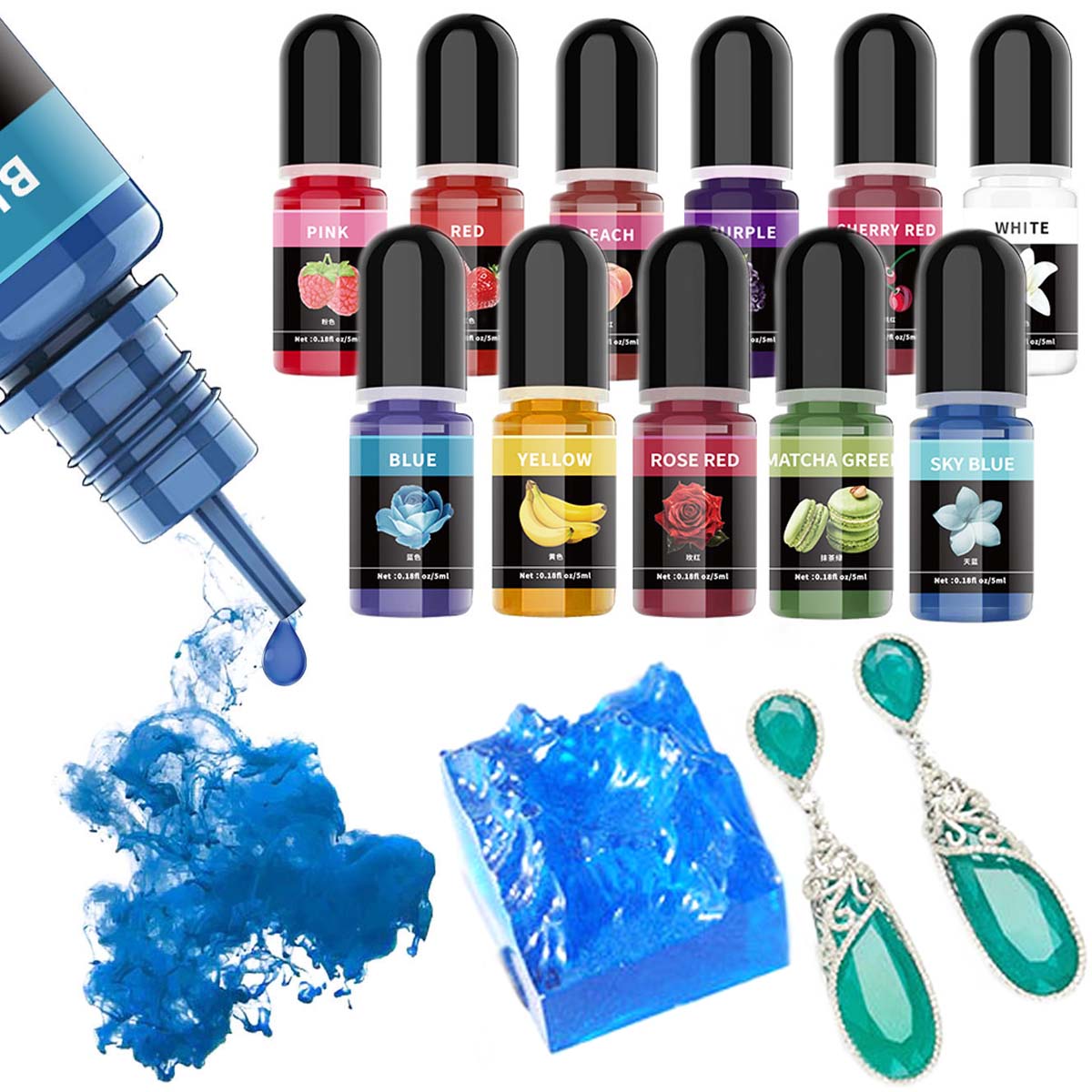 5ml/Bottle Epoxy Resin Pigment – обзор и цена Resin Art Acrylic