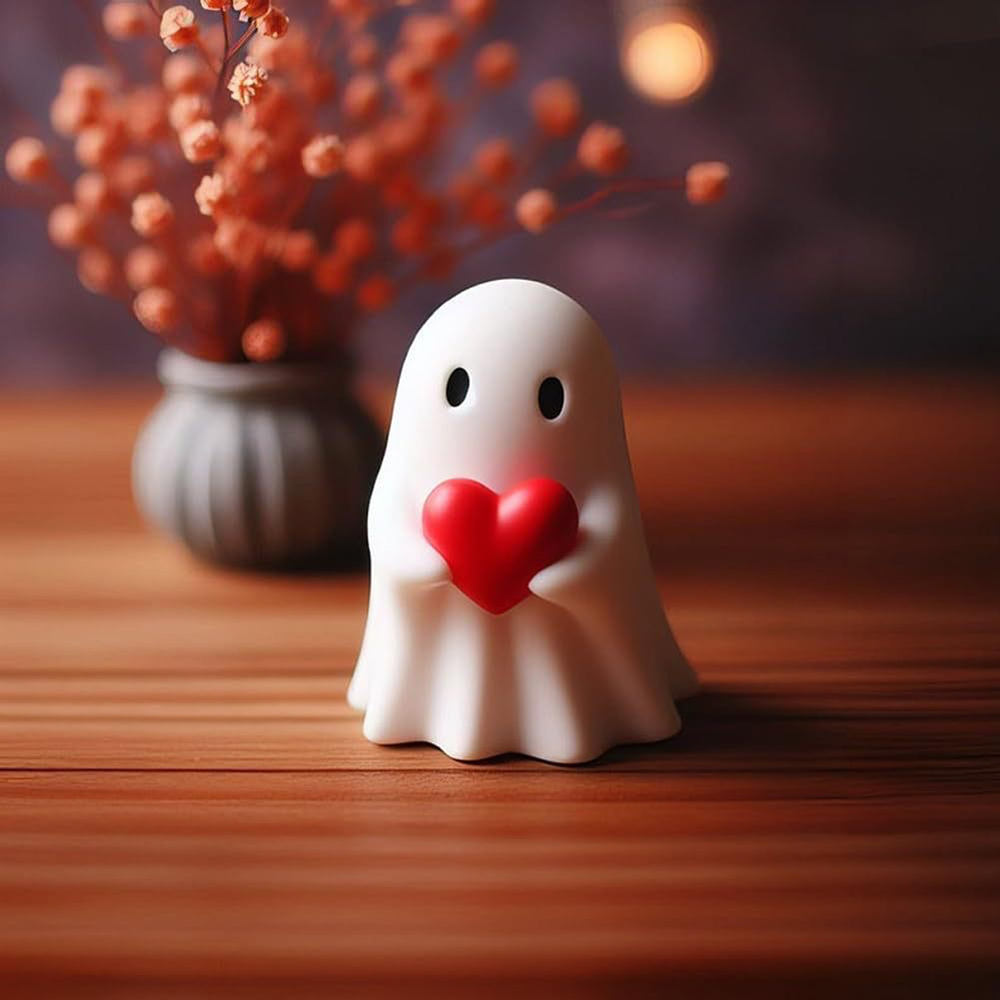 Middle Finger Cute Ghost Statu – обзор и цена Resin Art Coffee Table