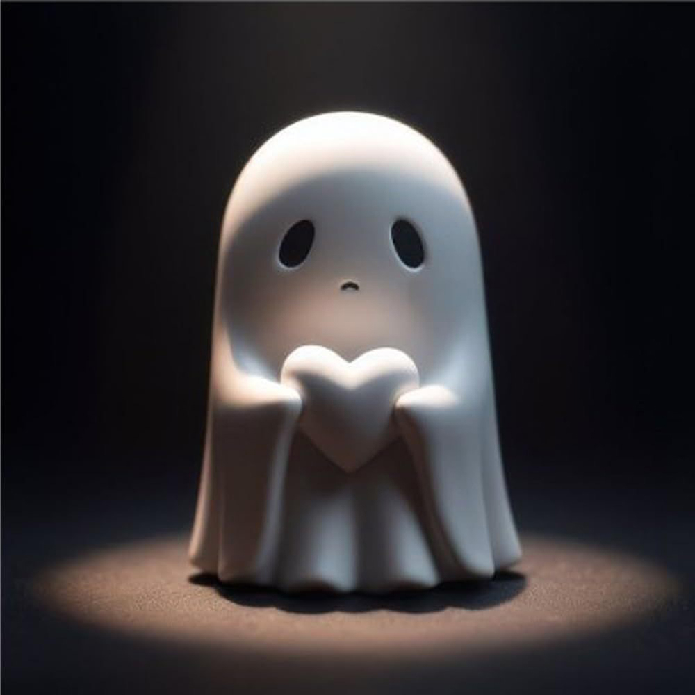 Middle Finger Cute Ghost Statu – обзор и цена Resin Art Coffee Table