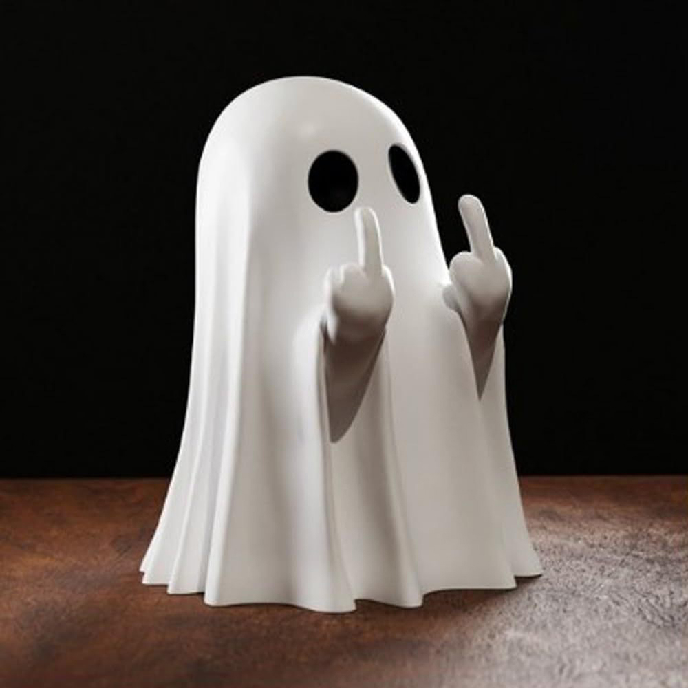 Middle Finger Cute Ghost Statu – обзор и цена Resin Art Coffee Table